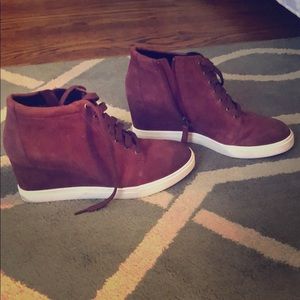 Caslon platform leather shoes - Burgundy/Deep Red